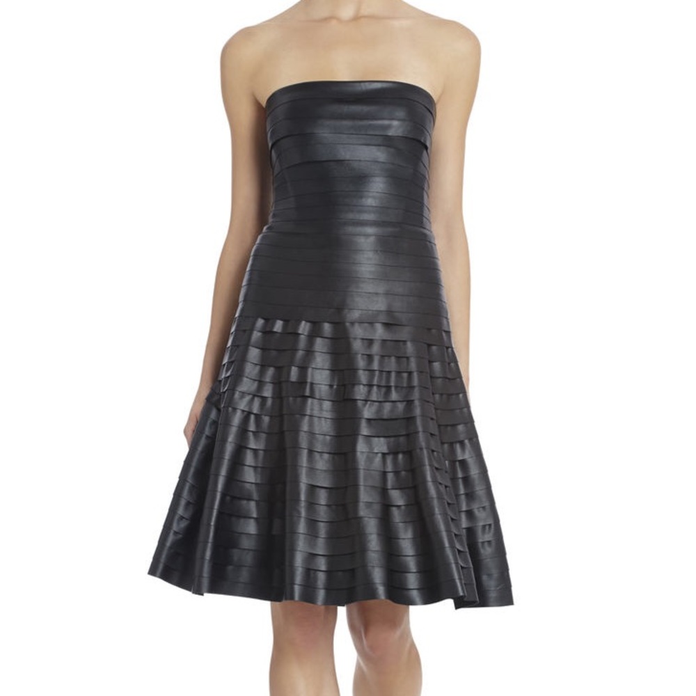 NWOT BCBGMAXAZRIA Pleather Paneled Dress